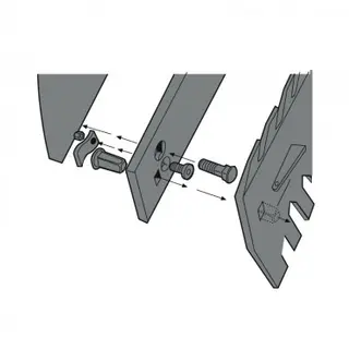Festebolt FH M16x37 mm FH festebolt til slitestål
