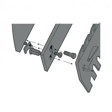 Festebolt KH M16x70 mm Festebolt til slitestål 