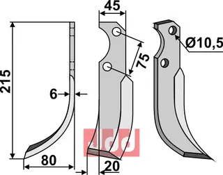 Kniv til Fort venstre 215x45 mm - Fort
