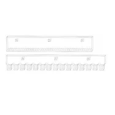Force tannstål 1220 | 4 fot Slitestål m tannprofil Hardmetall 