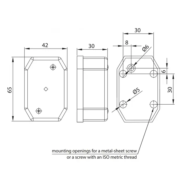 Hvitt markeringslys 12-36V, LED, 0,5/1W 