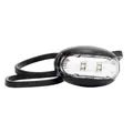 Ovalt, gult markeringslys 12-36V, LED, kabel