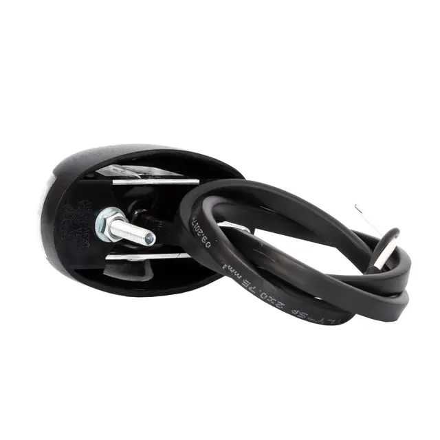 Ovalt, hvitt markeringslys 12-36V, LED, kabel 