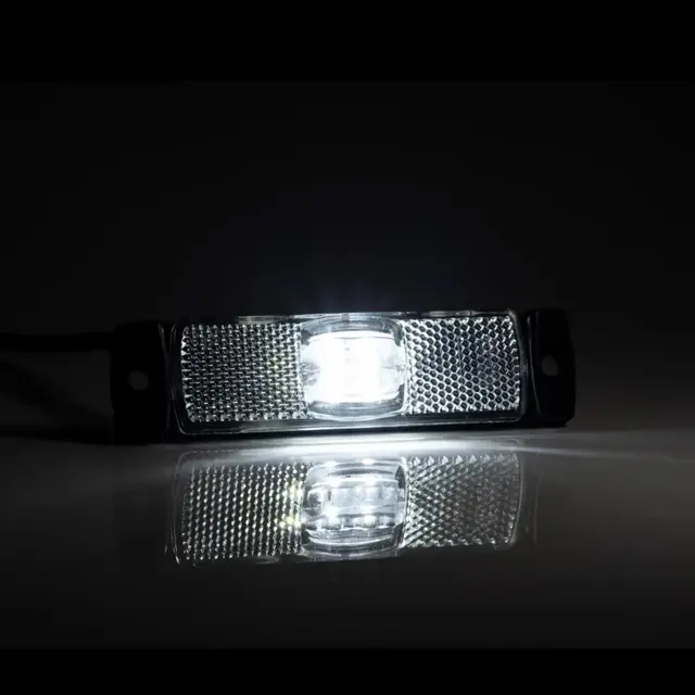 Avlangt, hvitt markeringslys LED, 12-36V, QS150 kontakt 