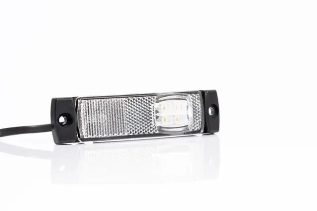 Avlangt, hvitt markeringslys LED, 12-24V, QS150 kontakt 