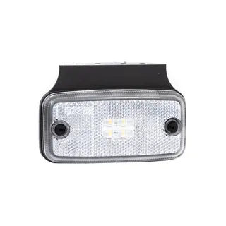 Avlangt, hvitt markeringslys LED, 12-36V, brakett, QS150 kontakt