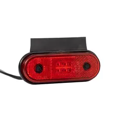 Avlangt, rødt markeringslys LED, 12-36V, brakett, QS150 kontakt