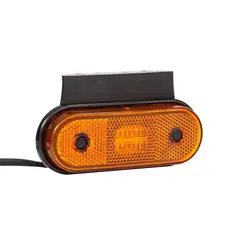 Avlangt, gult markeringslys LED, 12-36V, brakett, QS150 kontakt