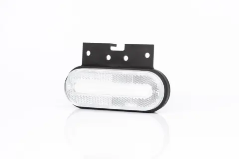 Fristom Hvitt LED markeringslys ADR LED,12-36V, brakett, ADR godkjent, QS075
