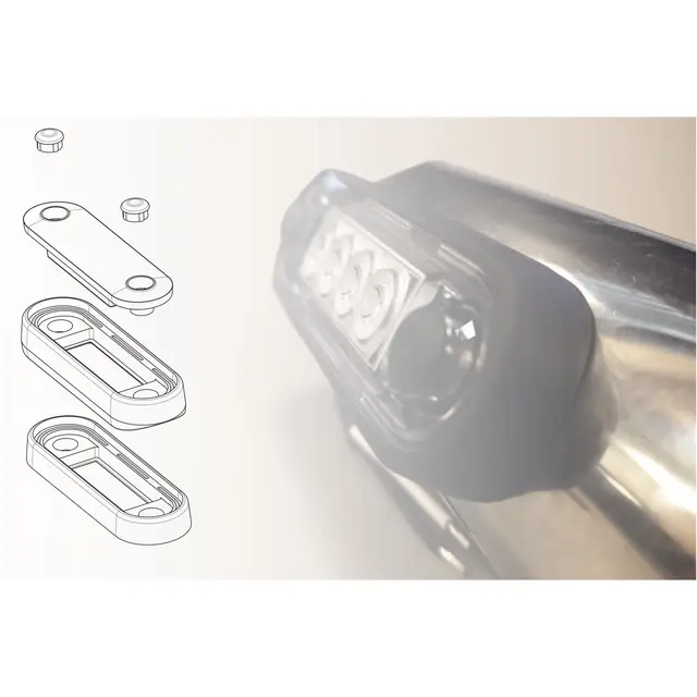 Hvitt LED mini markeringslys For styling på bøyler og annet 