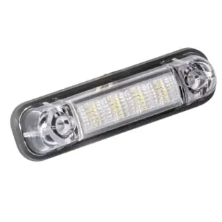 Fristom markeringslys Hvit LED Med gummipakning 12-36 V