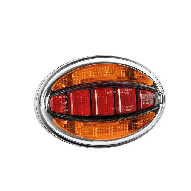 Universell LED baklykt, begge side 12-36V DC 3-funksjoner 