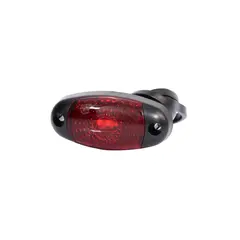 Ovalt, rødt markeringslys LED, 12-36V