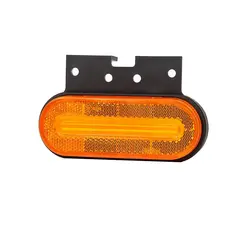 Avlangt, gult markeringslys LED, 12-36V, brakett, ADR godkjent