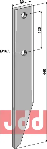 Slagjernkniv 60x12 (sten) - JDD Utstyr