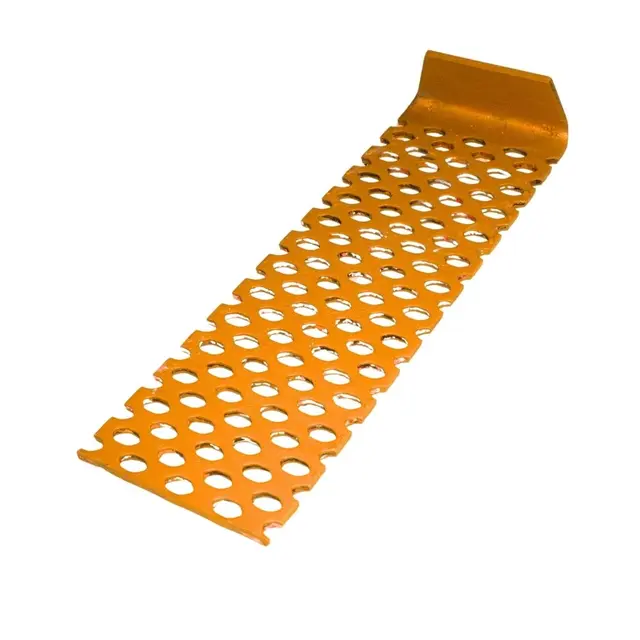 Perforert stål 240*11*740 fra Qrafton Perforert stål med buet ende 