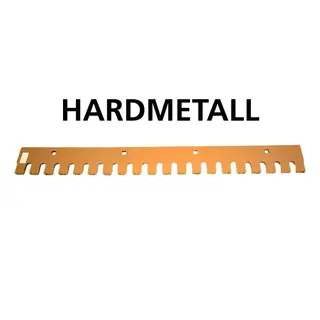 Qrafton tannstål 1220 | 4 fot Slitestål m tannprofil Hardmetall