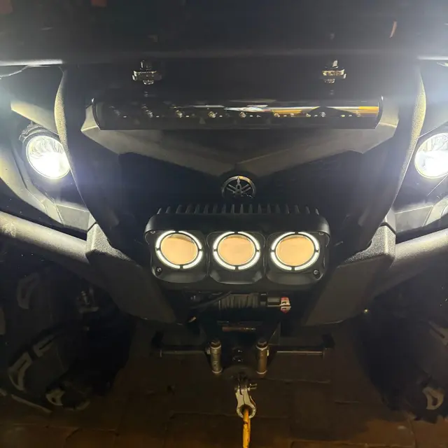 Luxu Halo Trio 110 med posisjonslysring Tre farget pos. Lys E merket og godkjent 