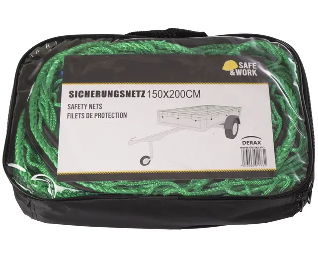 Lastsikringsnett 1,5x2,2m med strikk 45mm masker av 3mm tråd 
