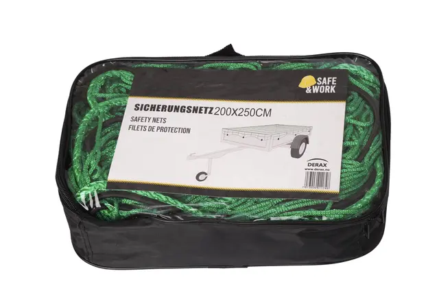 Lastsikringsnett 2,0x2,5m med strikk 45mm masker av 3mm tråd 