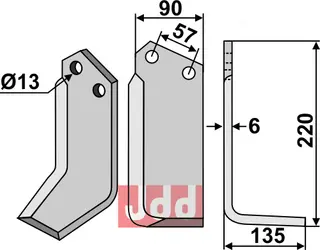 Fres kniv h&#248;yre Howard