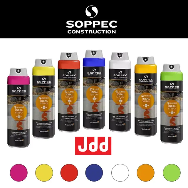 Soppec Ideal Spray fluo Oransje, 500 ml 360°skrive/tunnelspray 