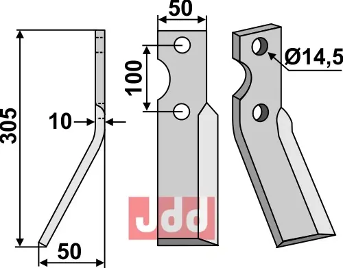 Fres kniv venstre - JDD Utstyr