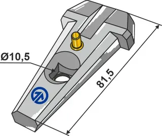 Adapter komplett Hull: 10,5, Lengde: 81,5
