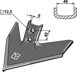 Sweep 180mm til John Deere Bredde 180mm, tykkelse 6mm