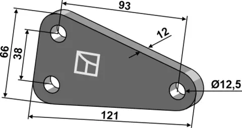 Monteringsbrakett til Bednar Hole spacing: 38-93mm, Lengde: 121mm