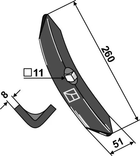Share til Güttler Super Maxx Hole: 11, Lengde: 260 mm 
