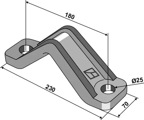 Holder til grubber-stillmønner Ramme: 100x100, Hull: 25 mm 