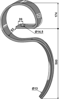 Big harv-tinde Høyde 674mm, 70x12mm