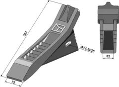 Point til Alpego Lengde 367 mm, Hull 14,5x35
