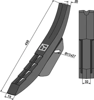 Skjærspiss 70 mm Til Maschio Gaspardo Maschio Gaspardo