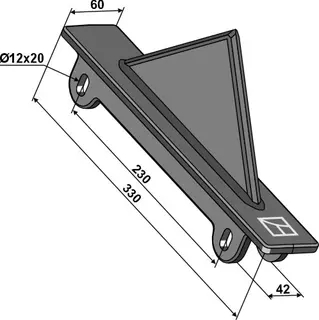 Furrow breaker til Quivogne L: 330mm, Width: 60mm