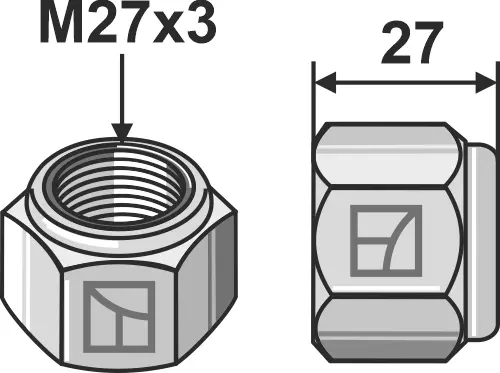 Mutter M27x3 Gjengetype M27x3 