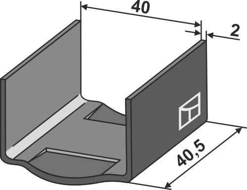 Cover plate 40,5x44x2 mm