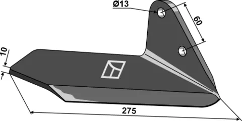 Plogskjær høyre til Alpego 275 mm - 13 hull, 60 mm hullavstand