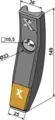 Skjærspiss 25 mm Hardmetall M10 - DIN 608