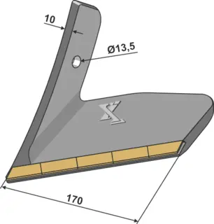 Stubbkniv 170mm til Köckerling 170mm, 10mm tykk, Topmix