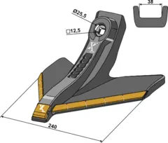 Feiekost 240 mm til Väderstad Bredde 240 mm - Hartmetall