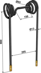 Etterløpstind til Lemken Ø13 x 660 mm - Hartmetall