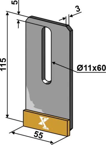 Avskraper Hardmetall 55 mm