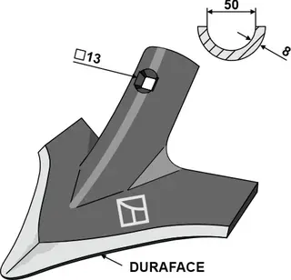 Gåsefot skjær 240 mm Duraface