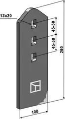 Bremsetinder til Amazone Lengde 260mm, bredde 100mm
