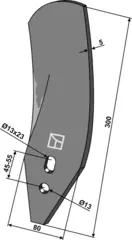 Veilederplanke venstre til Kverneland Lengde 300 mm - Bredde 80 mm
