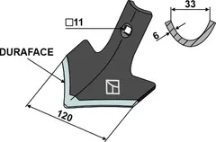 Sweep 120mm til Väderstad 120mm, hull 11mm, tykkelse 6mm