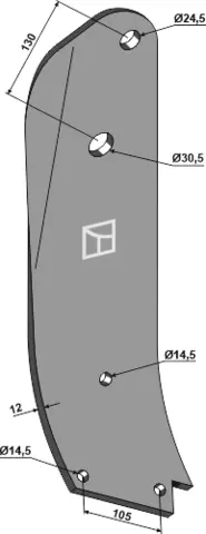 Undergrunnstind høyre hull 14,5 - 24,5 - 30,5, avst. 105 - 130