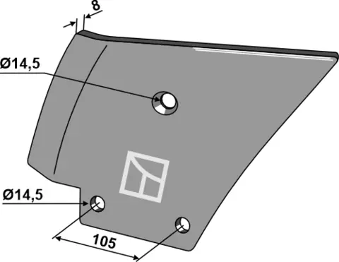 Etterløpstind venstre til Lachaud Hulldiameter 14,5 mm - 105 mm